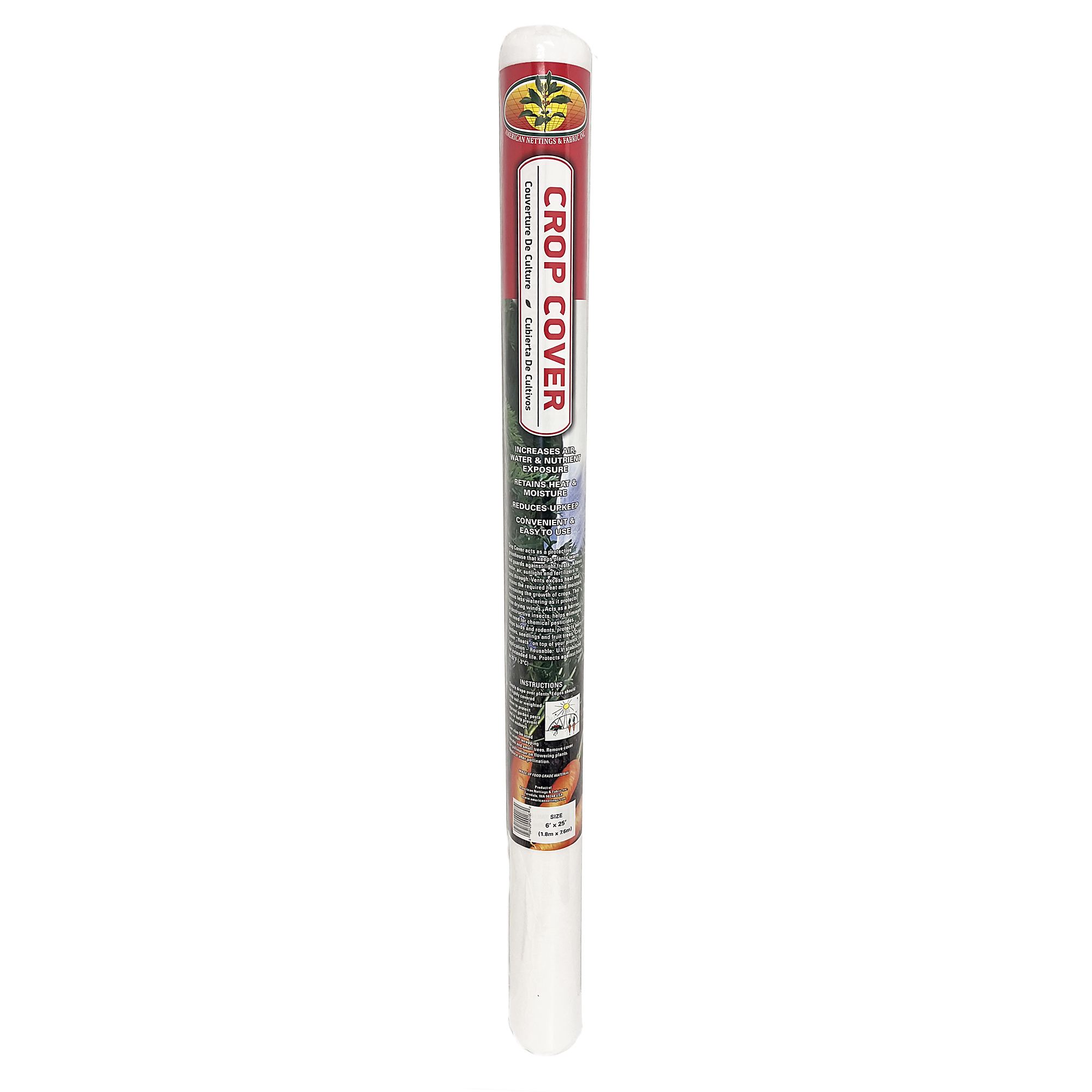 American Nettings & Fabric, Inc., Crop Cover Medium (30gm) 6ft.x25ft., Model# 00187